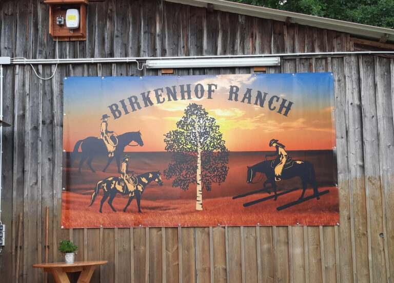 Banner groß Birkenhof Ranch